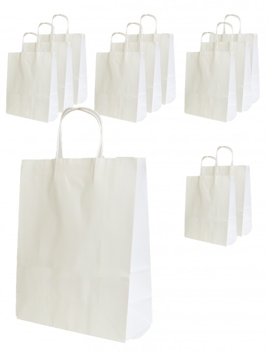 Solid Color Kraft Paper Gift Bags(12Pcs) 13"X10.2"X4.7"